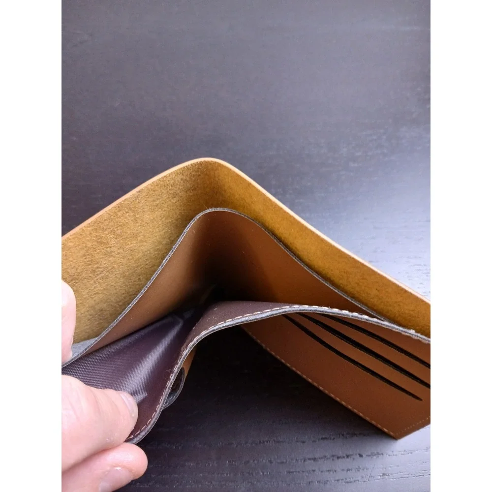 Brown Bifold Wallet Bible Verse Corinthians 16:14 Let All You Do Be Done In Love